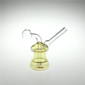 3 pulgadas Correo de aceite de vidrio de vidrio con un tazón grande de 20 mm espesor Pyrex colorido vidrio dorado agua para fumar pipa de aceite para fumar