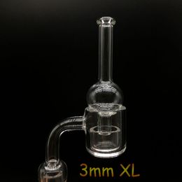 3 mm XL platte top quartz banger nagel met verwijderbare kwarts invoegen emmer en glas carb cap quartz thermische banger voor glazen bongen