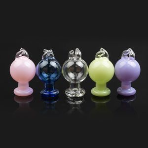 Glass Ball Carb Cap Bubble met dikke pyrex kleurrijke tops voor het roken van quartz banger bong dab rig