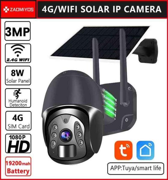 3MP 1080p HD 4GWIFI CAME SOLAR SOLAIRE PTZ VISION NOBILE DE NIGHT