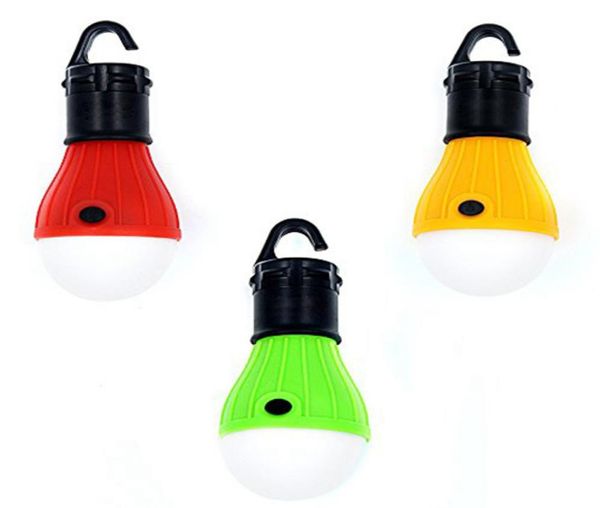 3pack LED Tent bulbe lanterne portable Light de nuit d'urgence pour le camping randonnée pêche d'éclairage extérieur rouge vert 1721229