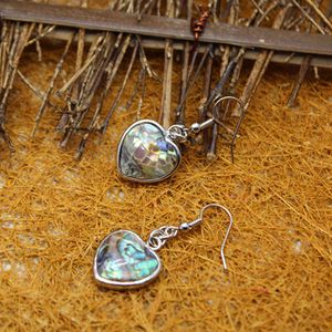 Boucles d'oreilles en forme de cœur pour femmes, pendentif en coquillage naturel, en cristal, bijoux élégants pour fête de mariage, faits à la main, 3 paire/lots