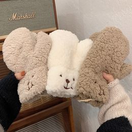 3Pair vrouwen meisjes pluche schattige beer klauw warme handschoenen voor kerstfeestaccessoires vrouwen wanten