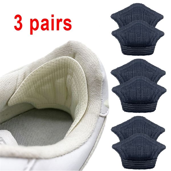 3pair6pcs Semelles Patch Talonnettes pour Chaussures de Sport Retour Autocollant Taille Réglable Anti-usure Pieds Pad Coussin Insert Semelle Intérieure 220713