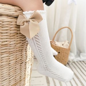 3 paires de chaussettes pour enfants 0-7 ans enfants filles chaussettes coton gros arc solide été maille fille pour bébé chaussette mode princesse vêtements accessoires 2023 230918