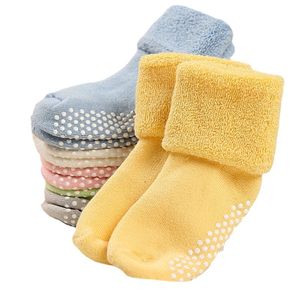 3 paires enfants chaussettes coton automne hiver bébé chaussettes nouveau-né accessoires épaissir chaud garçon fille anti-dérapant chaussettes plancher Socken pour enfants 0-3 ans 230918