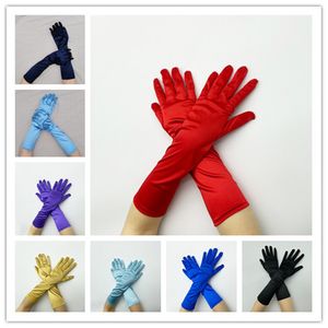 3pairs/pack Party Supplies Dinner Gloves Satin Ceremony Dames nachtclub Zonnebrandhandschoenen Halloween Photography Bridal Wedding Gloves Evening Accessoires