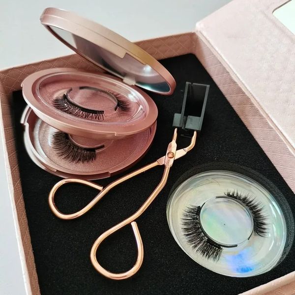 3 paies réutilisables de faux cils magnétiques extension de faux cils doux ne pas de colle avec clip pour le maquillage des femmes look naturel