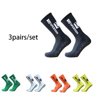 3pairslot anti-glisser les chaussettes de football cachées de la veau moyen de soccer non glissant Sport Cycling Sports Menk EU38-45 240416