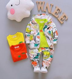3pc Baby Toddler Boys Vêtements Tenues Coloful Hooded CoattPants pour enfants Enfants Enfants039 Vêtements 14y7835218
