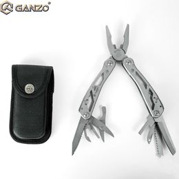 3pc / lot Ganzo Multi Plier G202 24 Outil dans une main Outil Tournevis Kit Portable Inoxydable multitool Poche Couteau Pliant pince Y200321