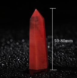 3 PC nouveau cristal de Quartz rouge naturel Rare point de baguette à terminaison unique guérison 5080mm spécimens minéraux à collectionner décor à la maison 6012755