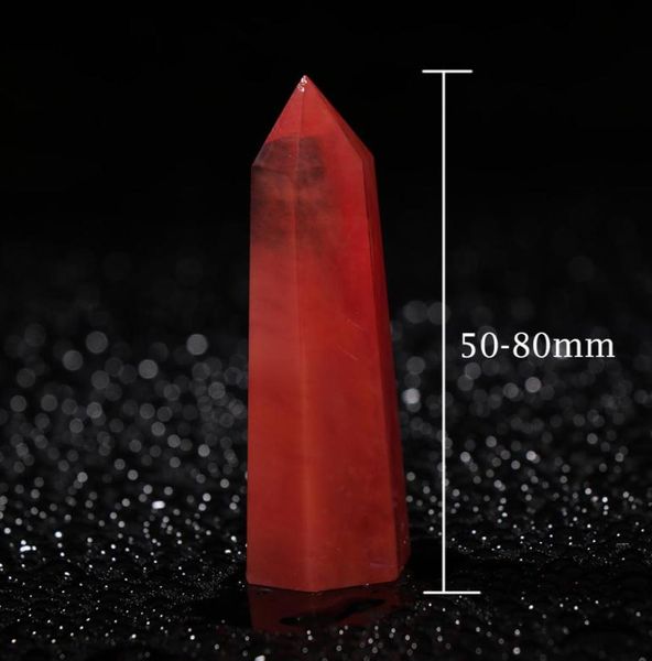 3 PC nouveau cristal de Quartz rouge naturel Rare point de baguette à terminaison unique guérison 5080mm spécimens minéraux à collectionner décor à la maison 6012755