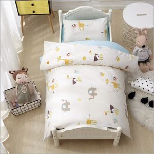 3 pièces 100% coton berceau linge de lit Kit dessin animé bébé ensemble de literie comprend taie d'oreiller drap housse de couette sans remplissage 240111