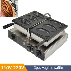 3 stks 1600 W Elektrische Meisje Vrouwelijke wafelmachine Vrouw Vagina Wafelijzer Baker Vrouw Vorm Machine