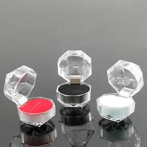 3 -stks 3 kleur Hot Sale sieraden pakket ring oorbel doos acryl transparante bruiloftsvoorstel sieraden valentijnsdag cadeaubakje