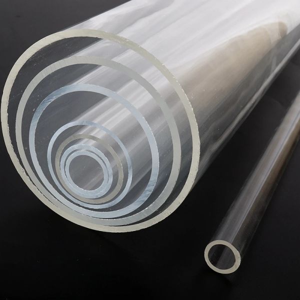 3pcs 50 cm de long O.D.16/20/32/40/50/60 tuyau acrylique transparent Aquarium Pipe de tuyaux