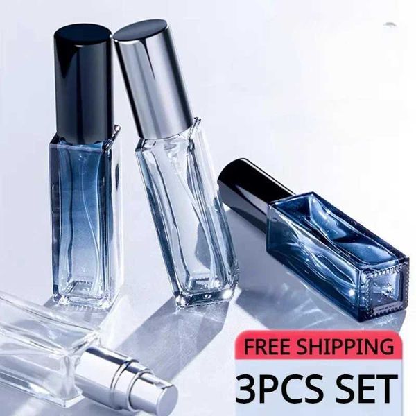 Flacon pulvérisateur de Parfum vide en verre, 3 pièces, 5ml, 10ml, haute qualité, atomiseur de Parfum, bouteille cosmétique de voyage, flacons d'échantillon rechargeables, Mini