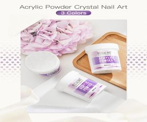 3PCS 90G Nail acrylique Powder Polymer Couleur rose blanc transparent pour la nail art Extension 3D Système acrylique Manucure9926825
