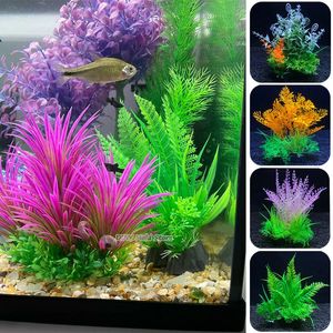 3 stuks kunstmatige aquarium decor planten water onkruid ornament aquarium decoratie aquarium decoratie groen paars water gras 240305