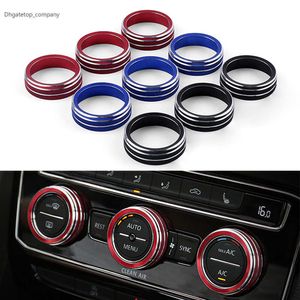 3Pcs Auto Car AC Control Ring For VW Tiguan Atlas T-roc Ateca FR Passat B8 Variant 2017-2019 Trim Cover Car Interior Accessories