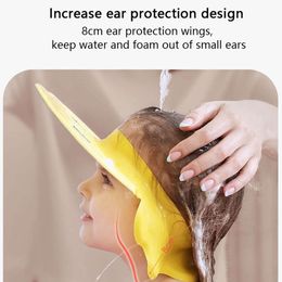 3 -stks baby wassen hoed peuter baddouche kinderen zacht verstelbare vizier oren bescherming haarverzorging baby shampoo dop hoofd cover cover