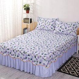 Drap de lit en dentelle, jupe élastique, couvre-lit Double avec taies d'oreiller, ensemble de literie, drap de lit, 3 pièces, 231225