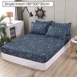 3 -stks laken met kussensloop geometrisch bedrukt uitgerust met elastische linnen polyester matrasafdekking spread cover 220514