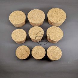 3pcs grande taille dia 48 mm à 105 mm en bois en liège laboratoire de tube de tube de tube essentiel pudding small en verre bouteille de bouteille couvercle personnalisée