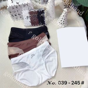 3pcs / box Bonens Panties sexy en dentelle dentelle de dentelle créatrice de coton pur briefes de couleur solide