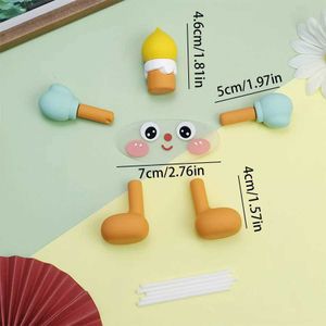 3pcs bougies dessin animé décoration de gâteau en forme de bougie mignonne