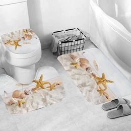 3pcs Carpet Set Bathroom 3D Printing Non-Slip Bath Mat Bathroom Kitchen Carpet Doormats Decor Toilet Seat Tank Cover Rug L0605 Y200407