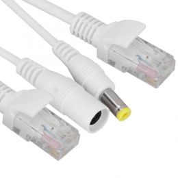 3pcs computer connectors dc jack 12V Power Over Ethernet Passive POE Adapter Cable Splitter Injector Waterproof computer cable