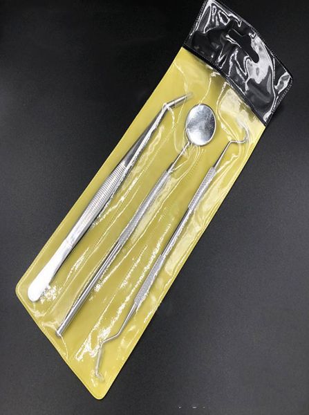 3 pièces Instrument dentaire Kit de dentiste outils de nettoyage des dents bouche miroir sonde crochet choisir pince à épiler ensemble dentisterie dentiste préparer outil 8128741