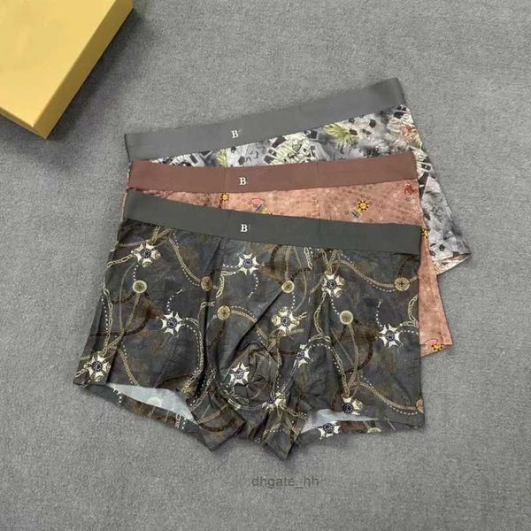 3 unids Diseñador Ropa interior para hombre Calzoncillos Boxer Pantalones cortos de algodón orgánico Modal Sexy Gay Boxeadores masculinos Transpirable Nueva impresión Hombre Ropa interior Tamaño L-3XXL