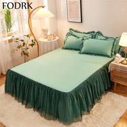 3 -stks elastische laken likjes linnen dubbele sprei bedekken kingsize kussensloop katoenmatras gemonteerd winter queen beddengoed set 220514