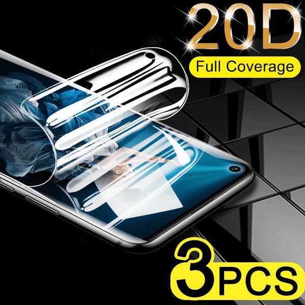 3 pièces protecteur d'écran à couverture complète pour Huawei Honor 20 Pro 8 9 10 Lite Film Hydrogel pour Honor V20 V9 V10 10i protection pas de verre L230619