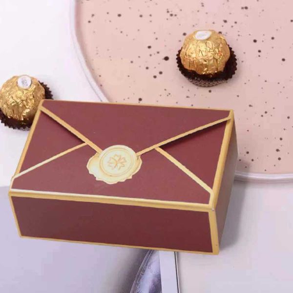 3pcs Gift Wrap 10 / 20pcs Enveloppe Shape Candy Box Box Box Gift Boîte pour les invités Baby Shower Mariage Favor Gift Treat Boxes Party Decor