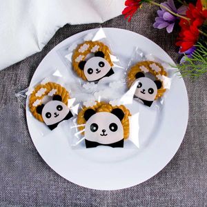 3pcs enveloppe cadeau 100pcs Panda Modèle Clear Cellophane Sacs Sweet Cookie Candy Party Gift Emballage Emballage pour enfants Baby Shower Panda Anniversaire