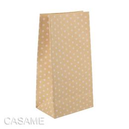 3pcs Gift Wrap 50 PCS Nouveau sac en papier de haute qualité Stand Up Bags à pois coloré 18x9x6cm Faveur Open Top Gift Packing Trew Gift Gift