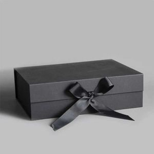 3pcs Gift Wrap Cardboard Blanc Blanc Black Gift Package Carton Grande boîte cadeau Vier