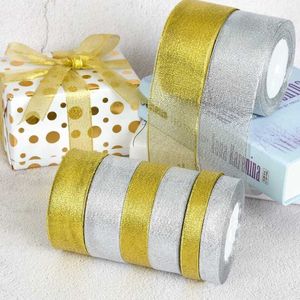 Ribbons en satin de 3pcs enveloppe cadeau or / argent