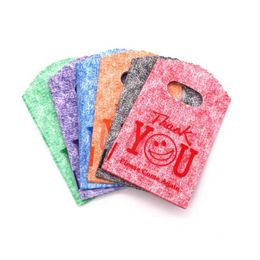 3pcs Gift Wrap New Fashion Wholesale 50pcs / Lot 9 * 15cm Dots Simple Mini Plastic Gift Sac Small Candy Jewelry Packaging Sacs avec poignées