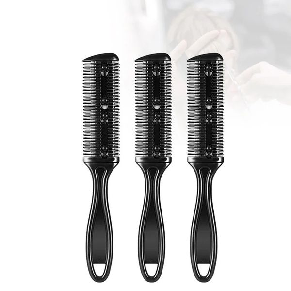 3pcs Cutter Cutter Circut Cortillo de corte de cabello doble Cortador de peine de plástico Cortero con cuchilla de cabello de acero inoxidable Razor