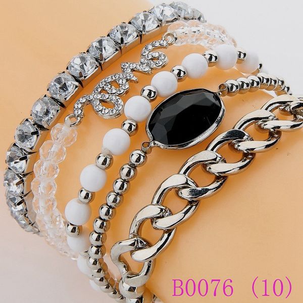 3 pièces offre spéciale Cool été bohême bonbons gelée perles ancre cristal Bracelets Bracelets multicouche perlé élastique accessoire B0076