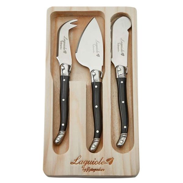 3pcs Laguiole Couteau à fromage Set épandeurs de beurre Couteaux arc-en-ciel rouge Scraper Slicer Cutter Tool Bar Supply 5.9''15.9cm 210928