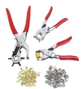 3pcs Leer Perforeren Tool Oogjes Grommets Hand Tangen Perforator Gereedschap Riem Perforator Reparatie Tool Punch Pliers192j7351126