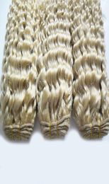 3 pièces Lot 613 cheveux blonds brésilien vague profonde Remy cheveux trame cheveux humains armure faisceaux 10 26 pouces double trame qualité sans perte2209545