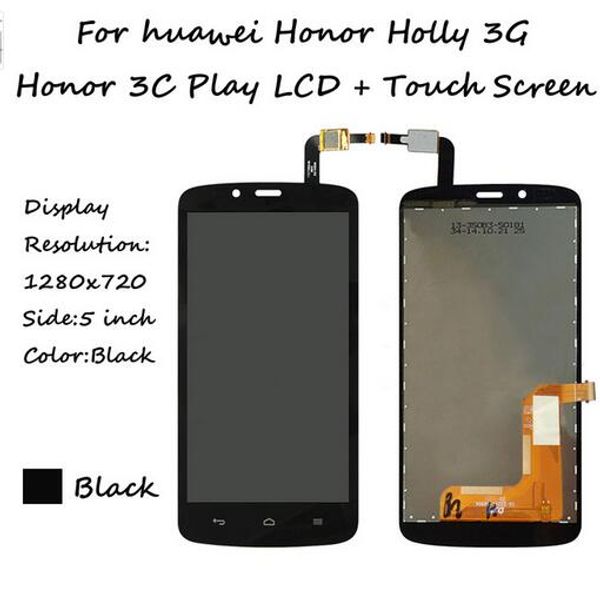 3 pcs/lot pour huawei Honor Holly 3G/Honor 3C Play/Hol-U19 Hol-T00 HOL-U10 HOL U19 écran LCD avec assemblage de numériseur d'écran tactile