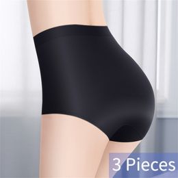 3 stks / partij Naadloze Butt Hoge Taille Slipje Afslanken Body Tummy Shaper Lingerie Vrouwelijke Ondergoed Heup Control Bum Lifter Underpants LJ200822